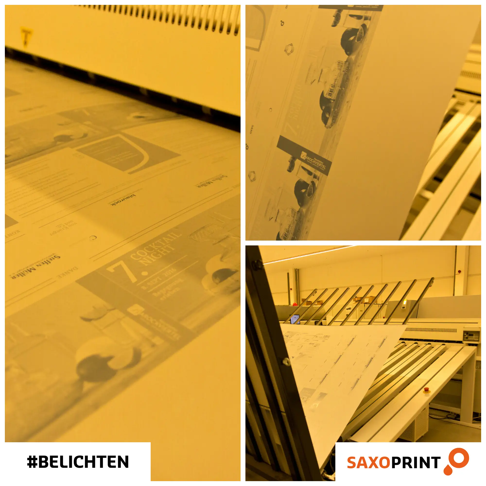 Produktion des Flyers fuer die 7. Cocktailnight (Belichten)