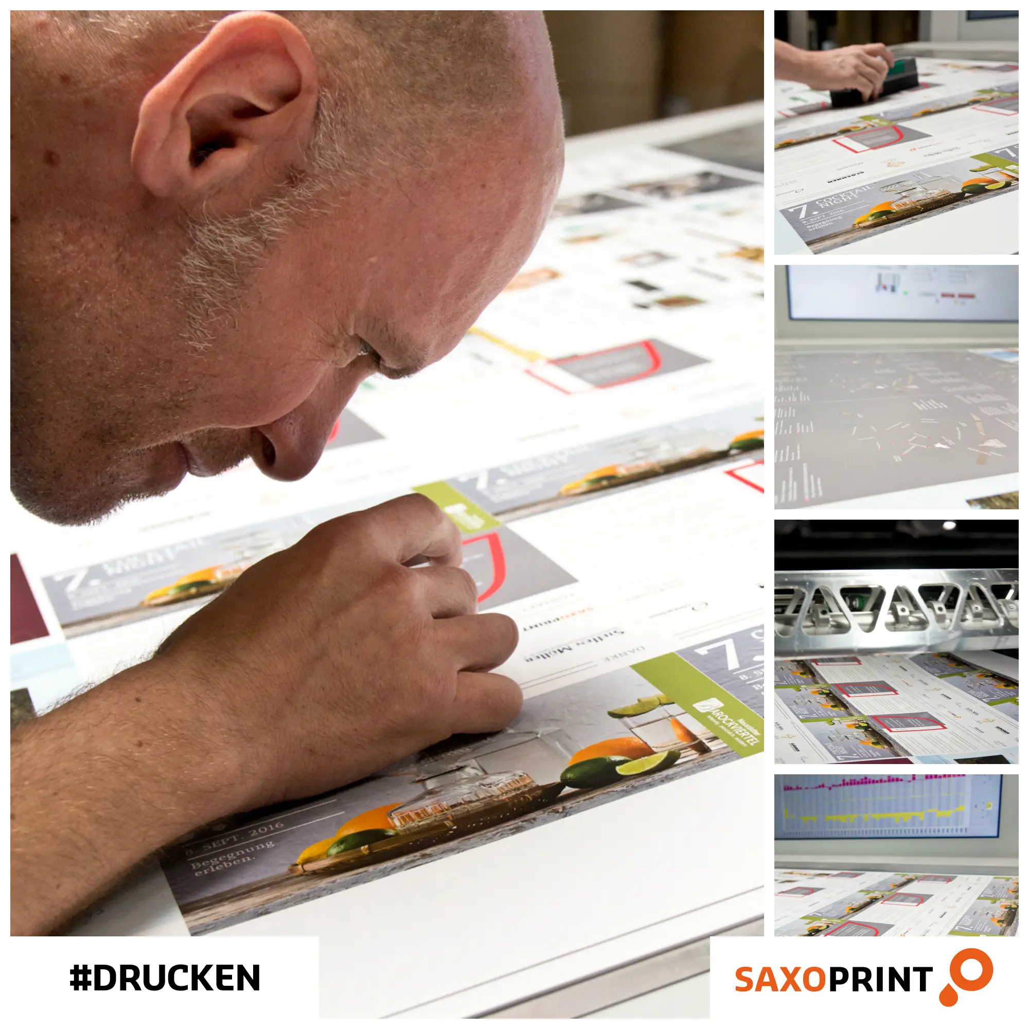 Produktion des Flyers fuer die 7. Cocktailnight (Drucken)