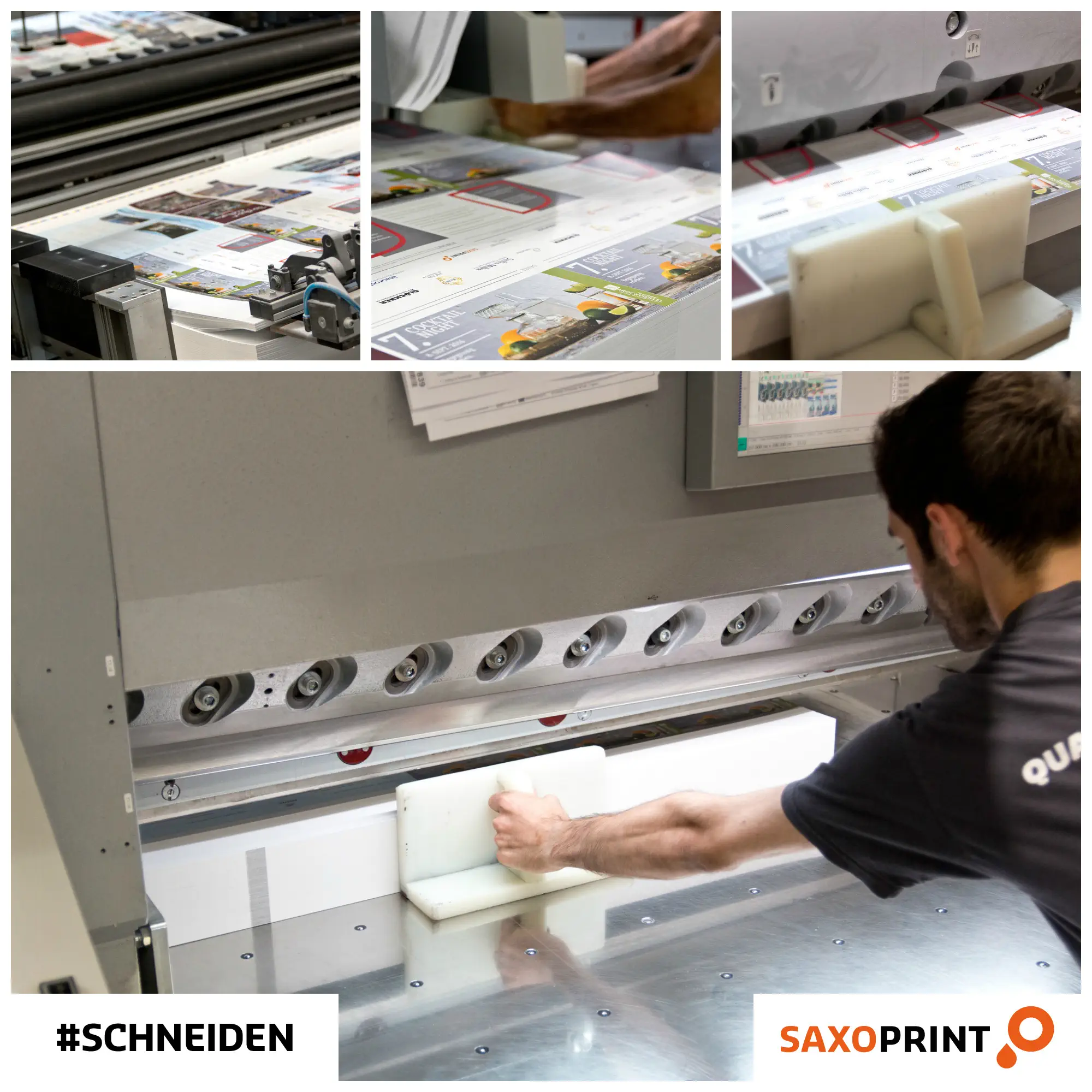 Produktion des Flyers fuer die 7. Cocktailnight (Schneiden)