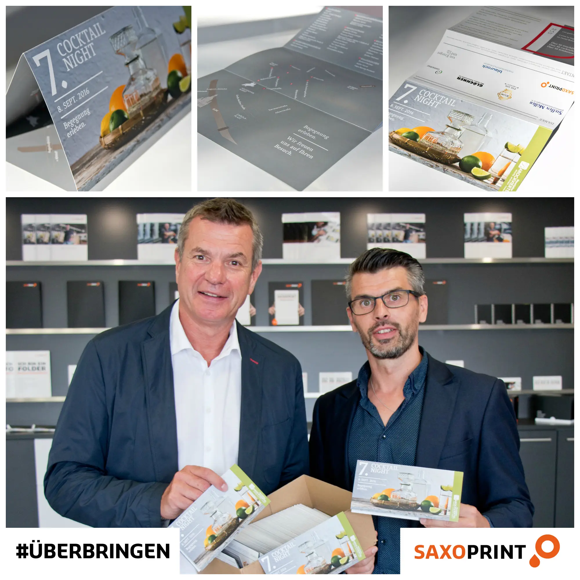 Produktion des Flyers fuer die 7. Cocktailnight (Überbringen)