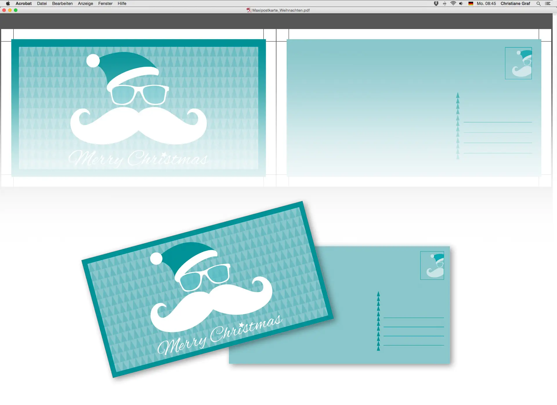 Maxikarte gestalten Endergebnis