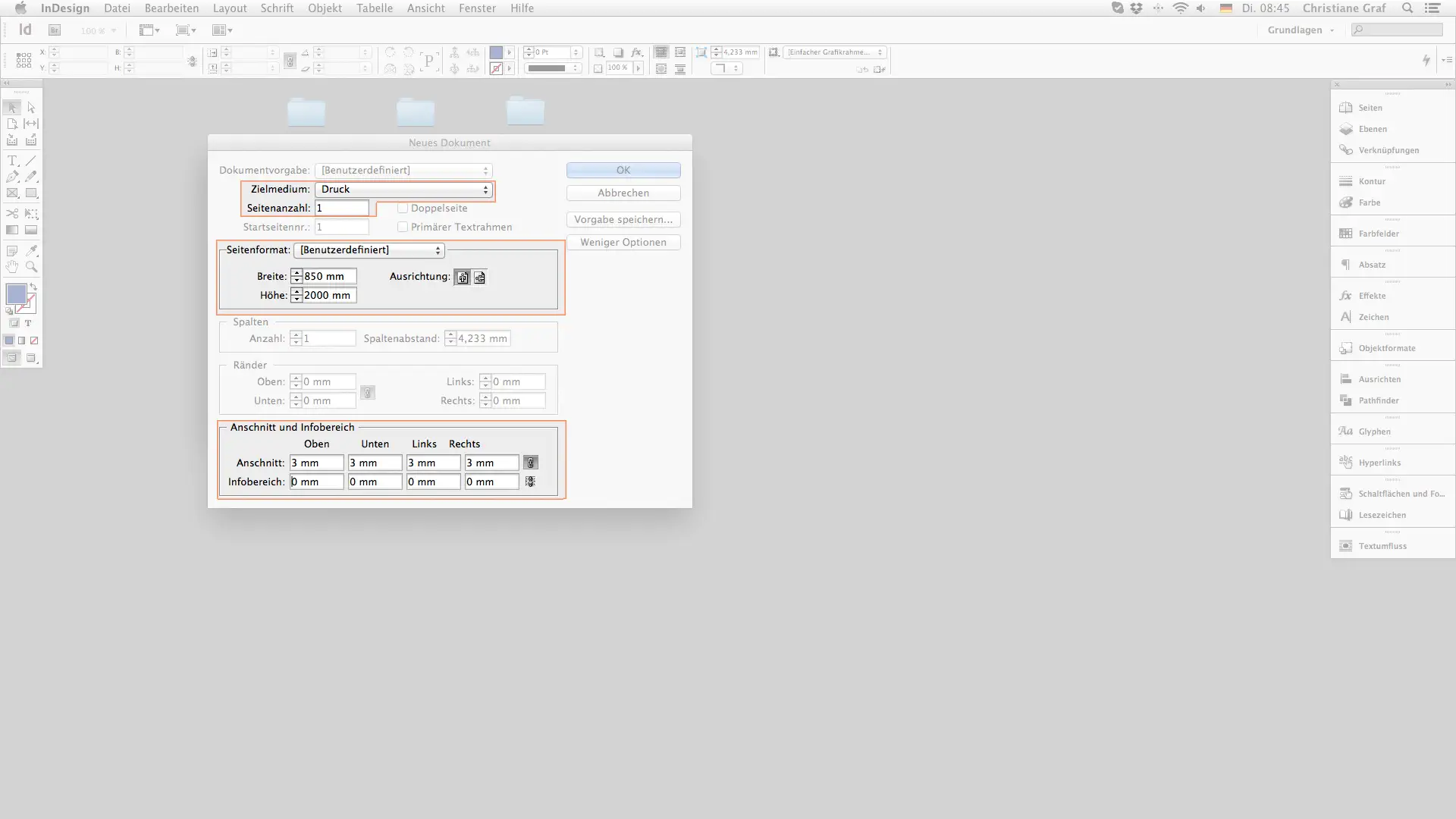 1 tutorial rollup outdoor step1 datei anlegen Outdoor rollup erstellen Datei anlegen
