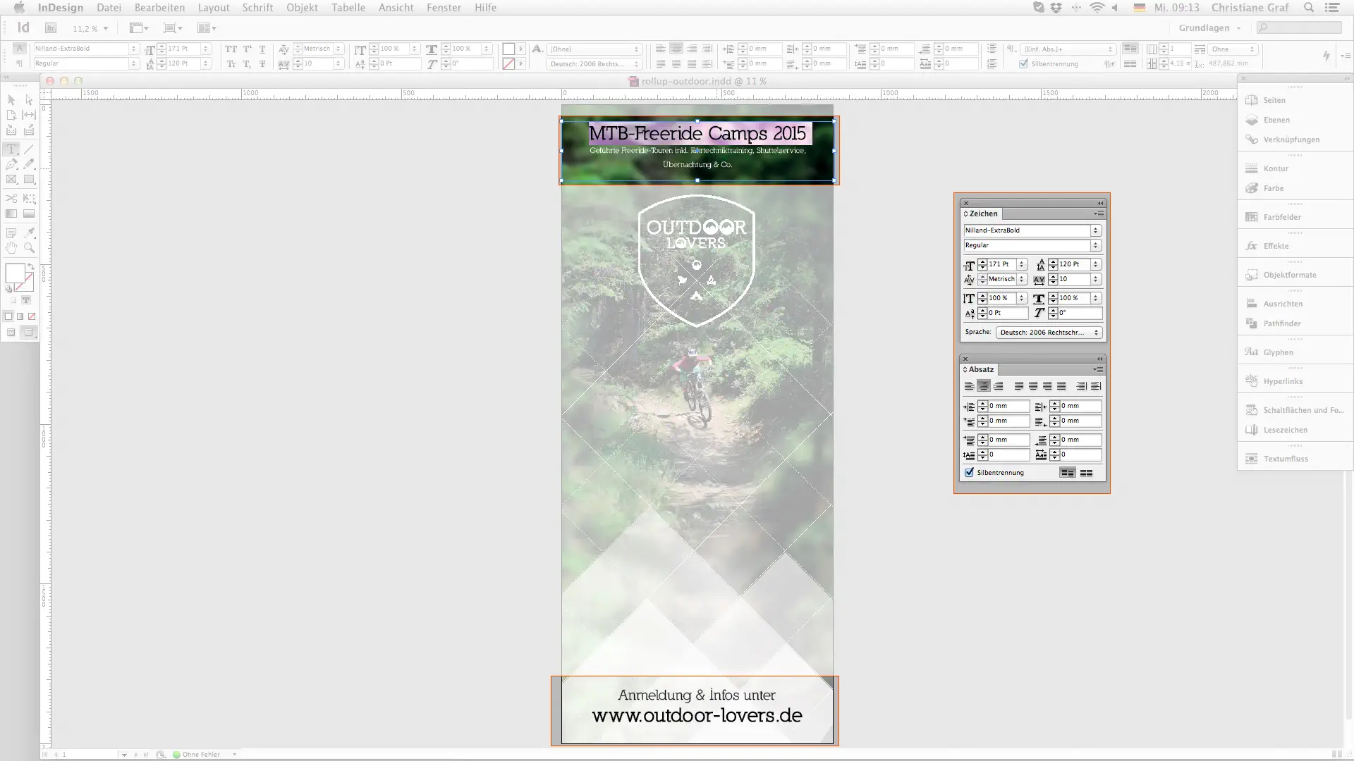 1 tutorial rollup outdoor step4 textfelder Outdoor rollup erstellen Textfelder