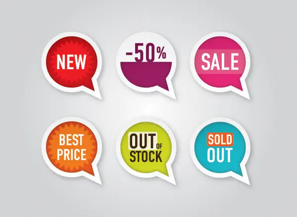 Sale Balloons Vector Graphic