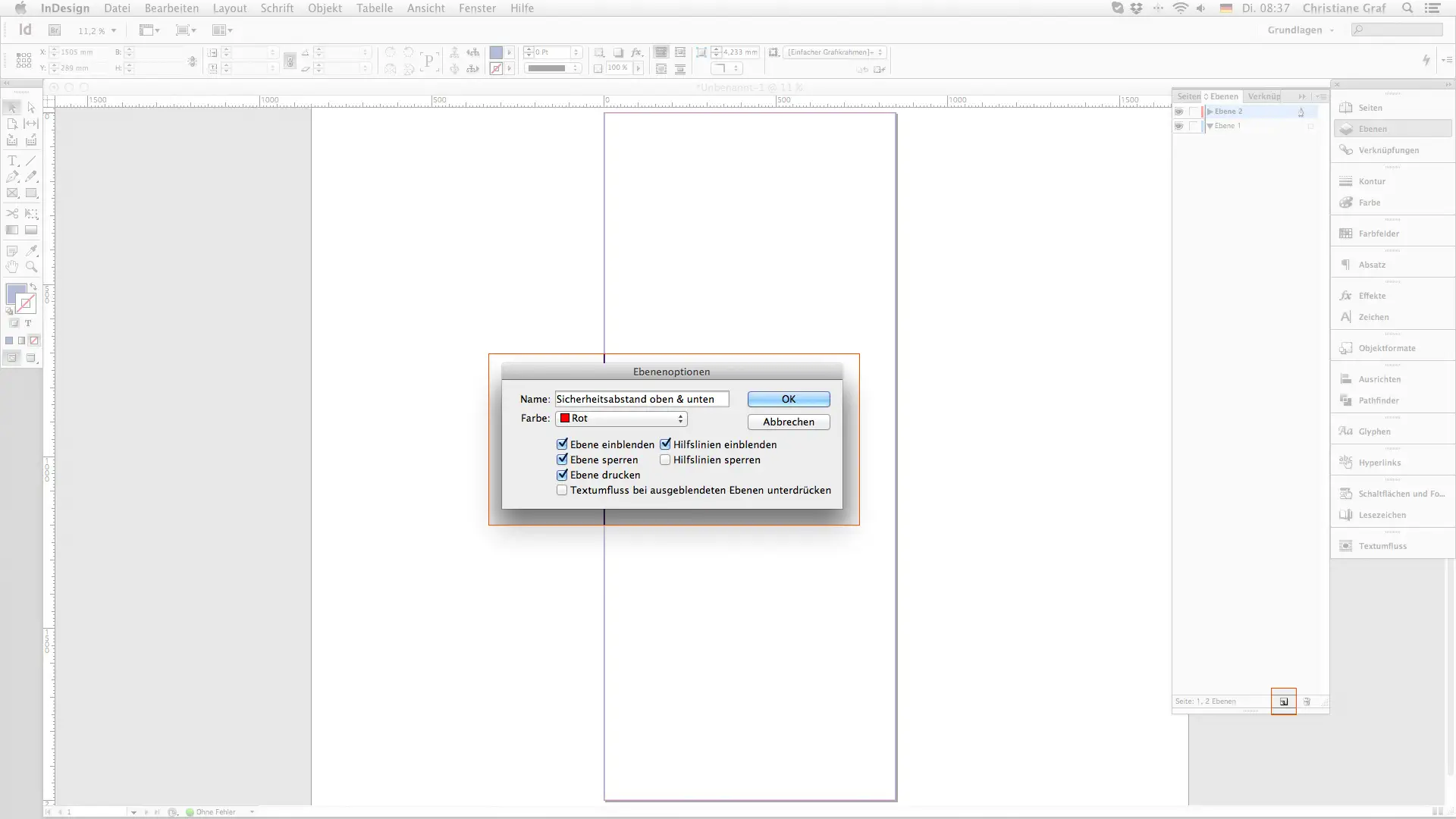 2 tutorial rollup outdoor step1 sicherheitsabstand 1 ebene anlegen Outdoor rollup erstellen Ebene anlegen