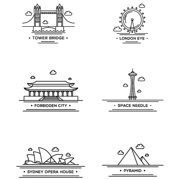 World Landmark Icons