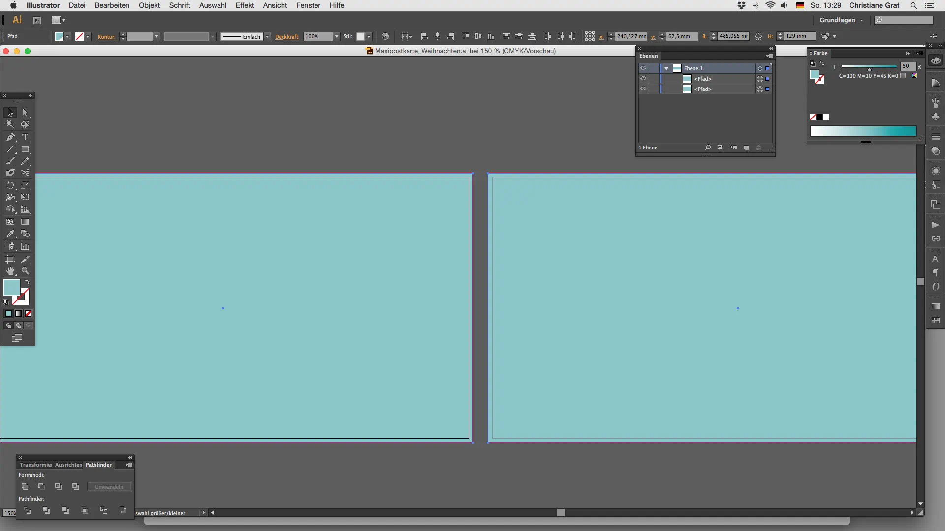 Maxikarte gestalten Hintergrundfarbe
