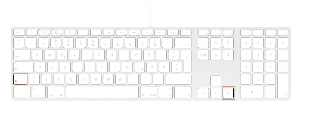 Maxikarte gestalten Tastatur
