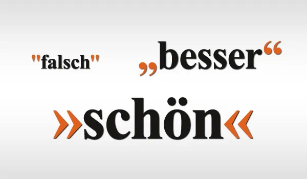 Regeln zum Setzen von Anführungszeichen