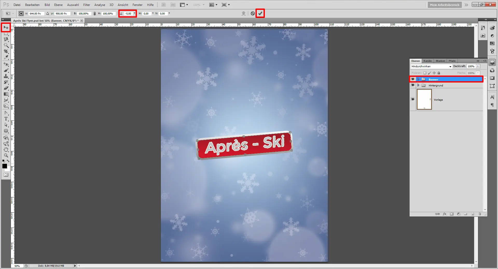 Apres Ski Flyer 06 einen winterlichen Apres ski Flyer gestalten step 6