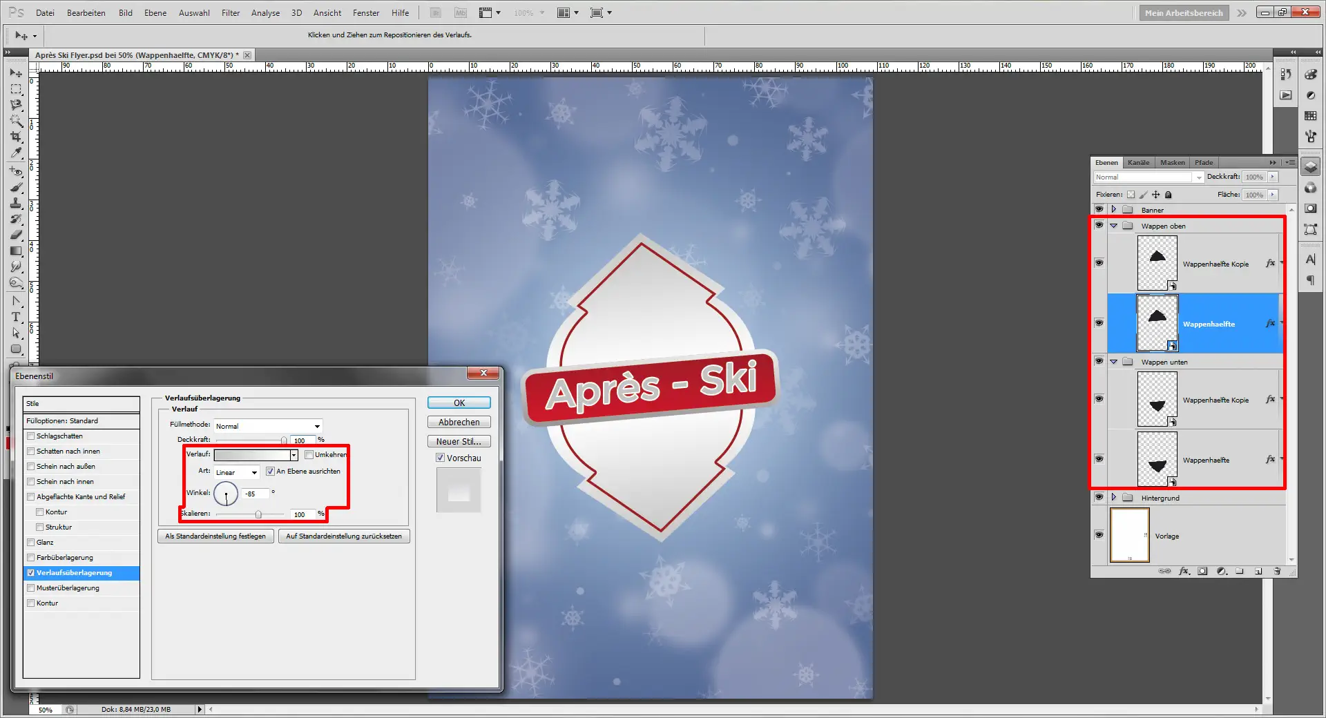 Apres Ski Flyer 07 einen winterlichen Apres ski Flyer gestalten step 7