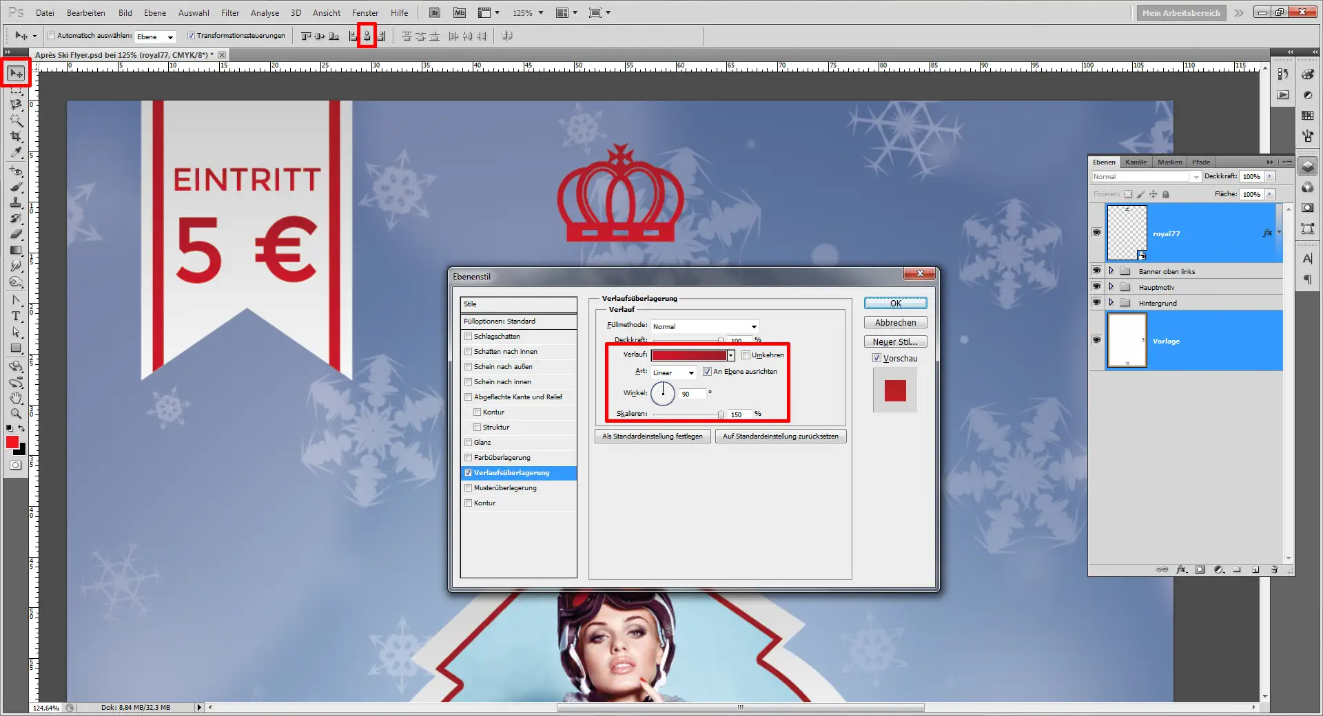 Apres Ski Flyer 13 einen winterlichen Apres ski Flyer gestalten step 13