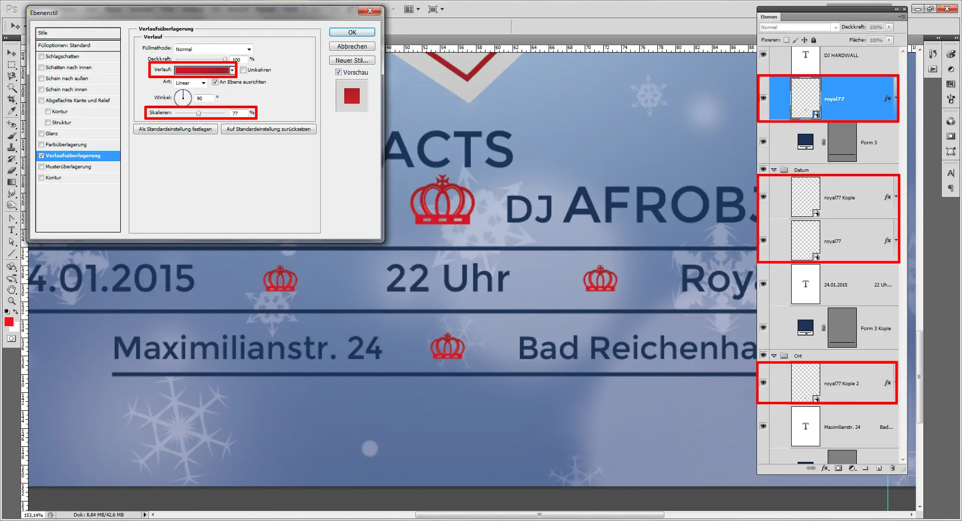 Apres Ski Flyer 17 einen winterlichen Apres ski Flyer gestalten step 17