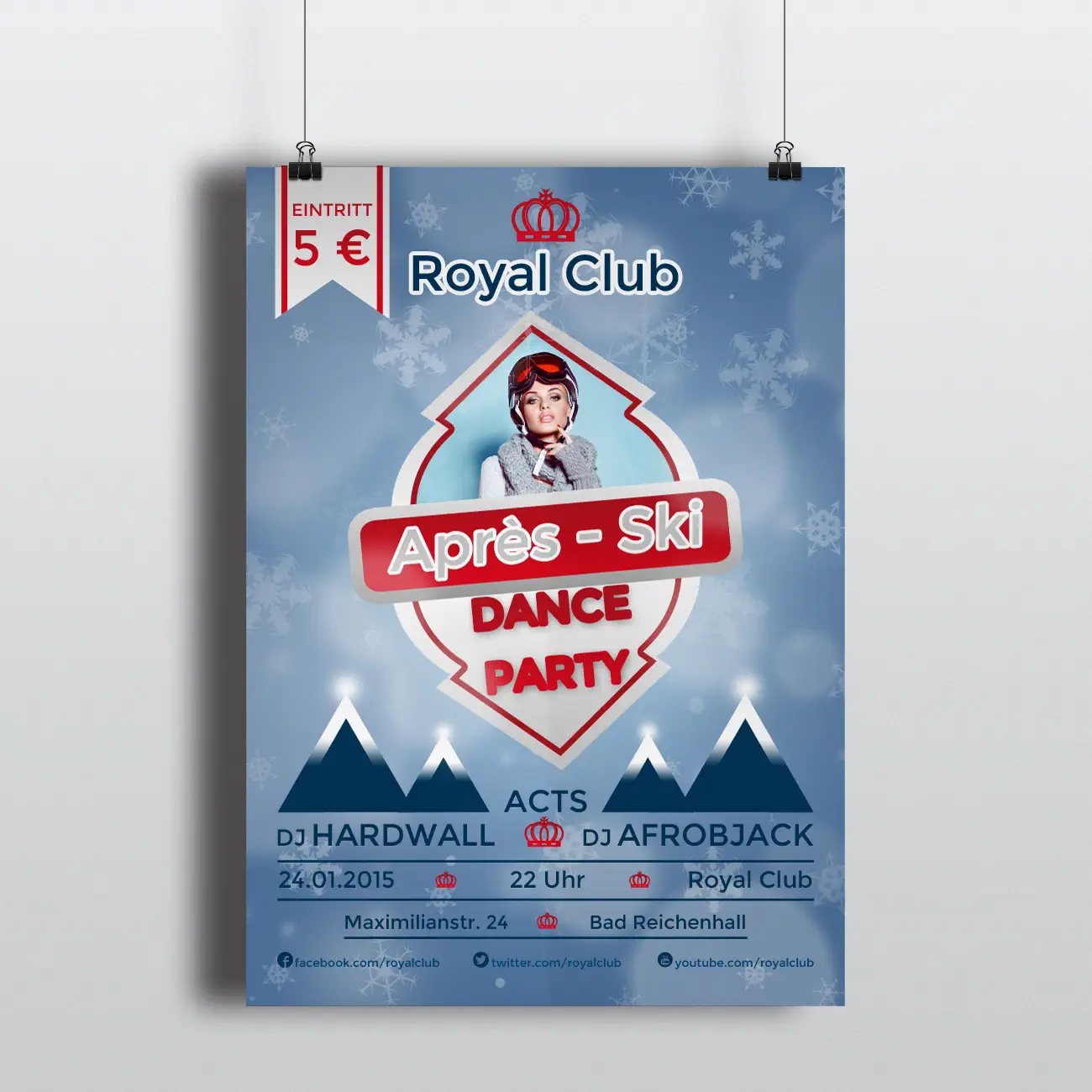 Apres Ski Flyer 25 einen winterlichen Apres ski Flyer gestalten end Version