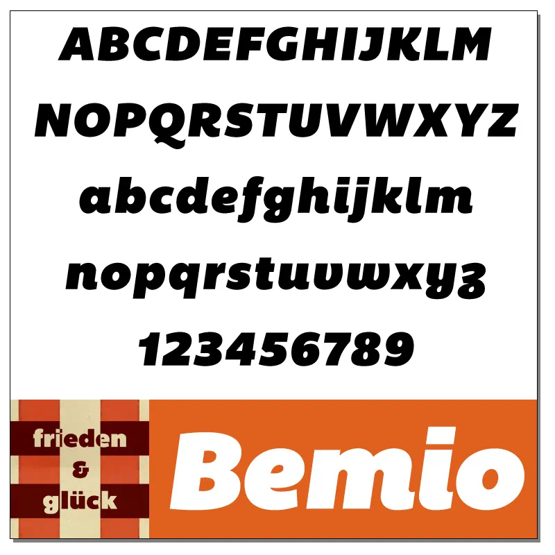 Bemio Font by Joe Prince