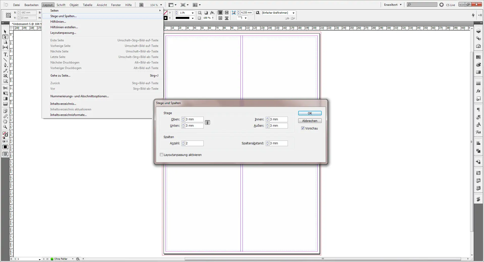 Beschnitt InDesign 04 Beschnitt und Schnittmarken in InDesign anlegen 2