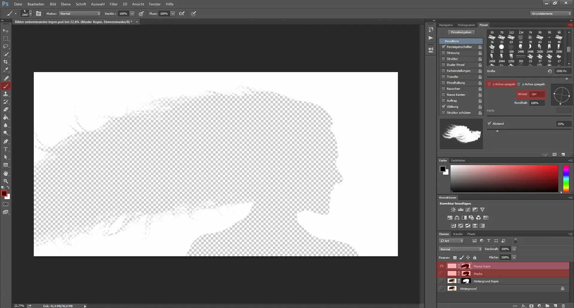 Digitales Silhouette Portrait mit Galaxie (4)