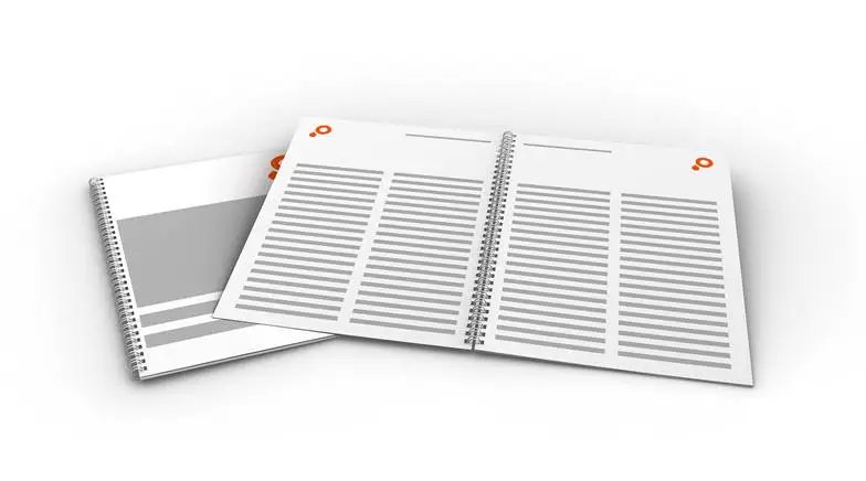 Broschüre mit Wire-O-Bindung Broschüre mit Wire-O-Bindung