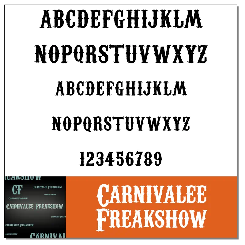 Carnivalee Freakshow Font by Livin Hell