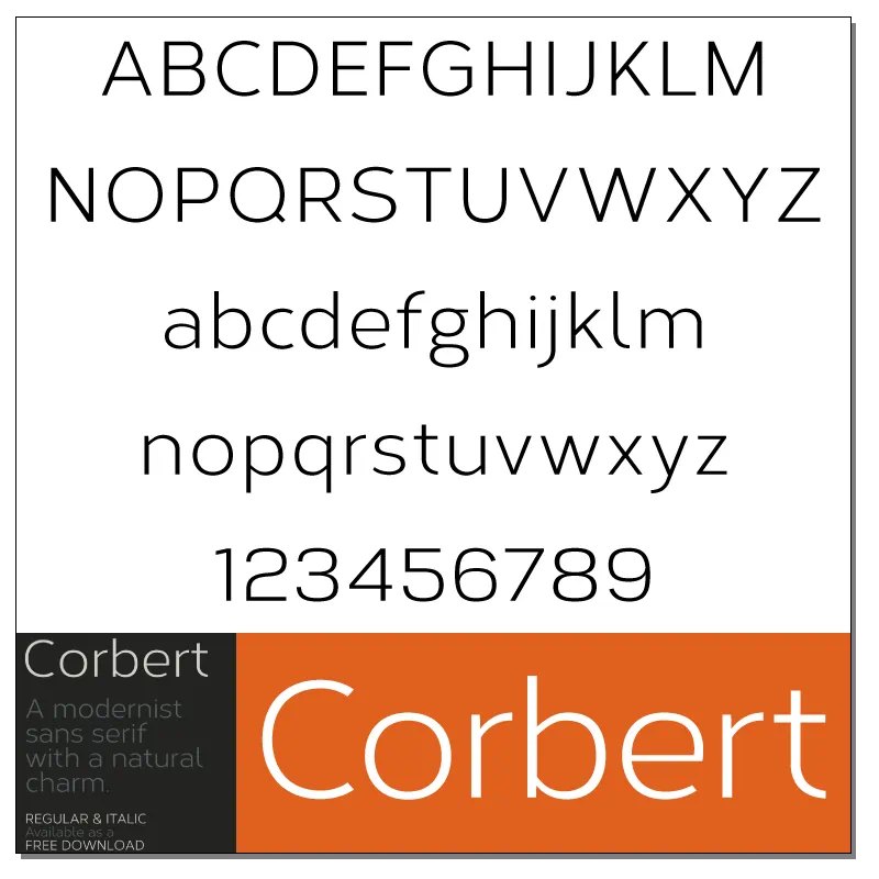 Corbert Font by Jonathan Hill