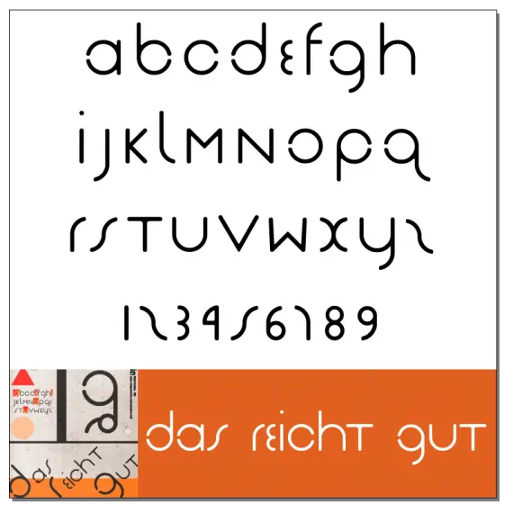 Das Reicht Gut Font by Matt Perkins