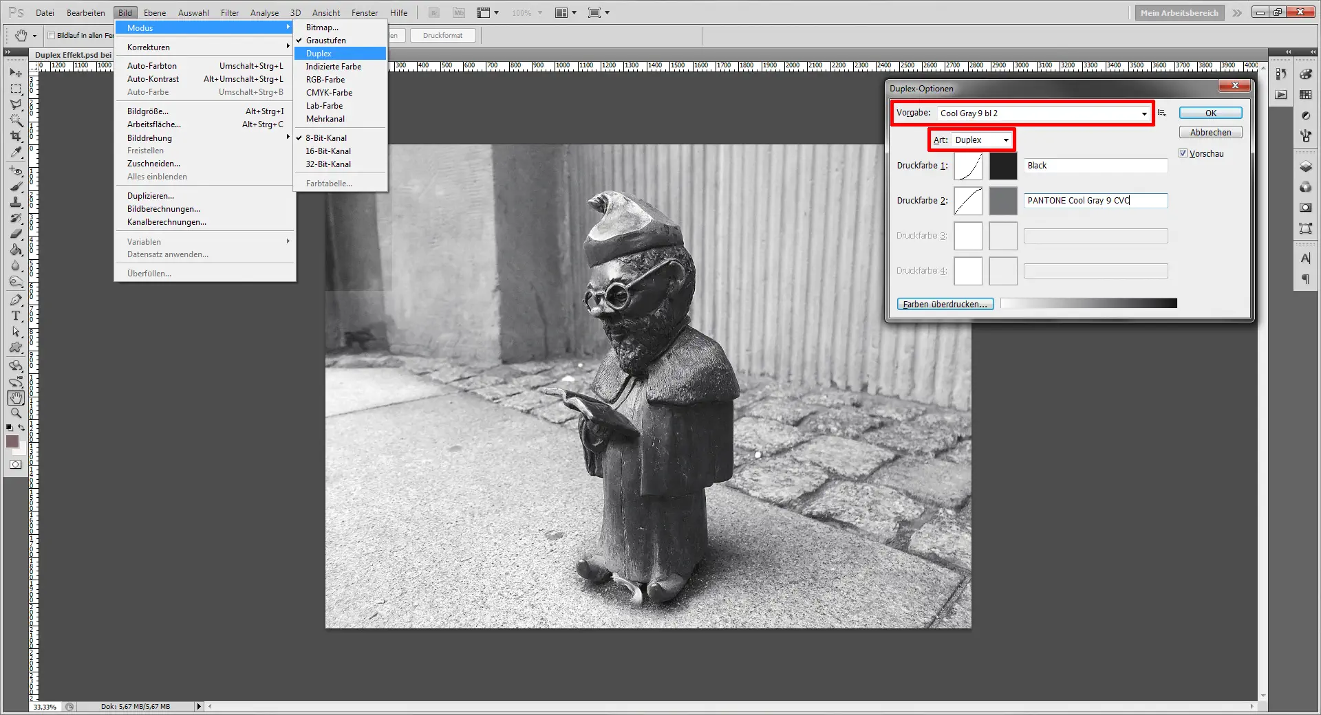 Duplex Effekt 06 Erstelle einen Duplex Effekt mit Photoshop 6