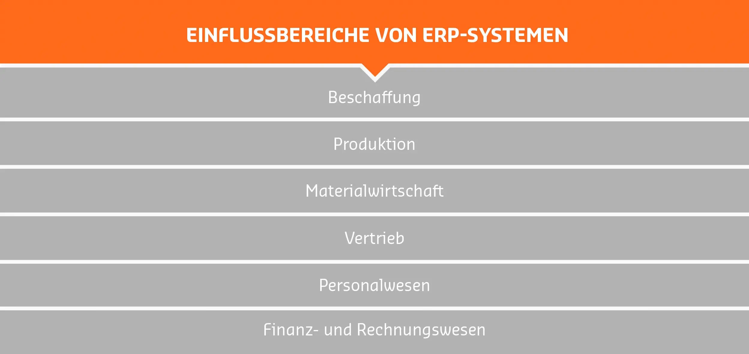 Einflussbereiche von ERP Systemen