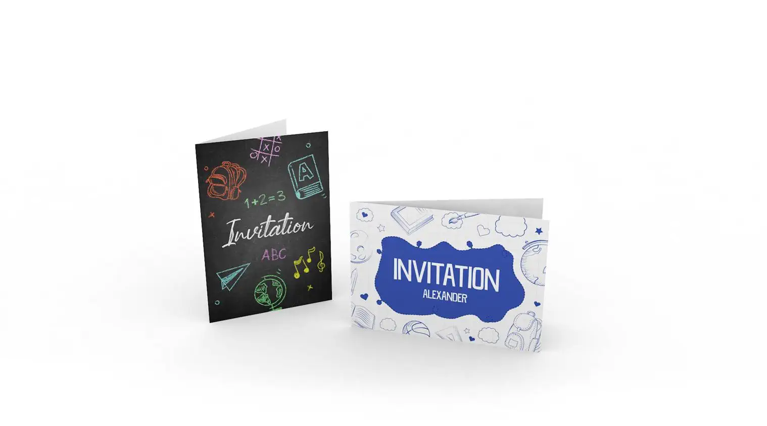 Einladungskarten im DIN-A6-Format Einladungskarten im DIN-A6-Format