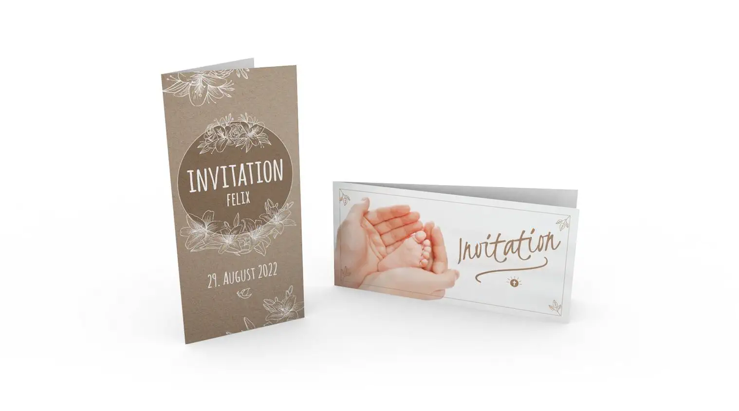 Einladungskarten im DIN-lang-small-Format Einladungskarten im DIN-lang-small-Format