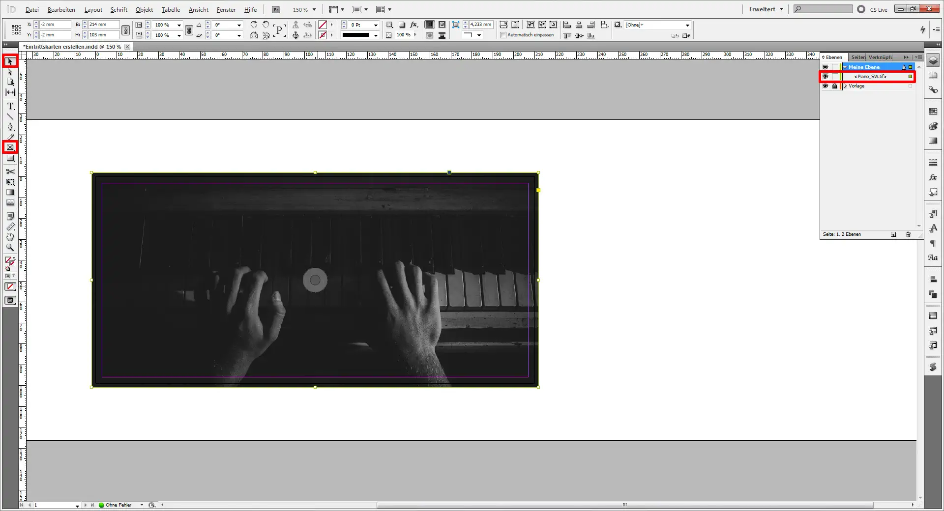 InDesign Tutorial „Eintrittskarten erstellen" (1)