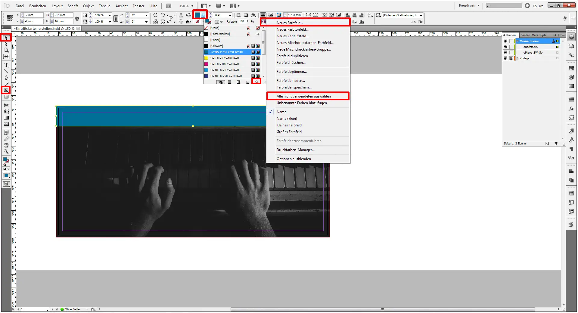 InDesign Tutorial „Eintrittskarten erstellen“ (2)