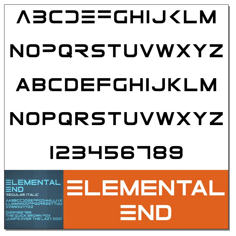 Elemental End Font by Zdenek Gromnica