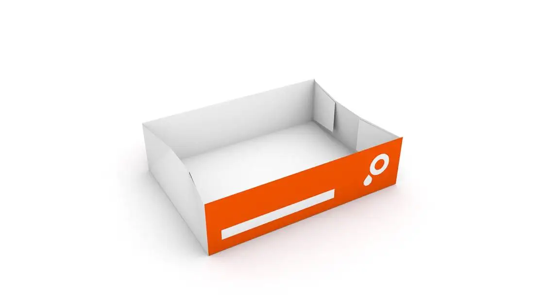 Faltschachtel mit 4-Punkt-Klebung offen