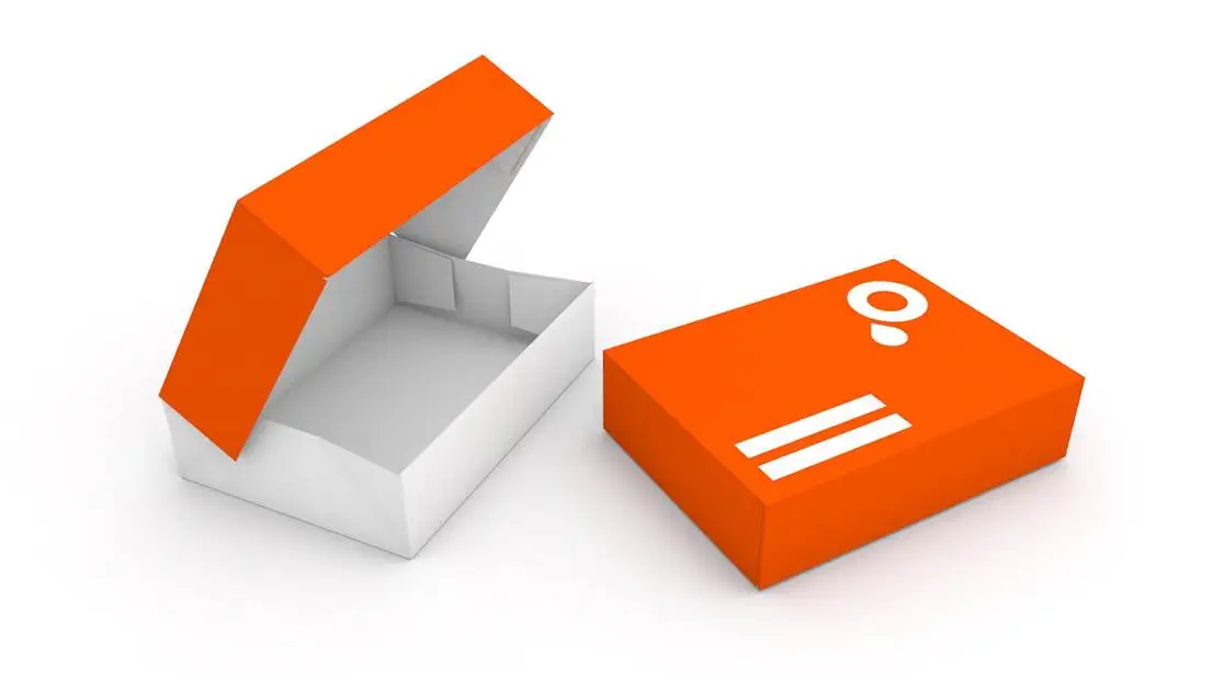 Faltschachtel mit 6-Punkt-Klebung und Klappdeckel Faltschachtel mit 6-Punkt-Klebung und Klappdeckel