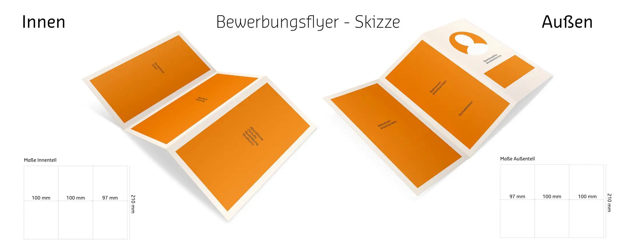 Flyer Bewerbung skizze Flyer Bewerbung skizze