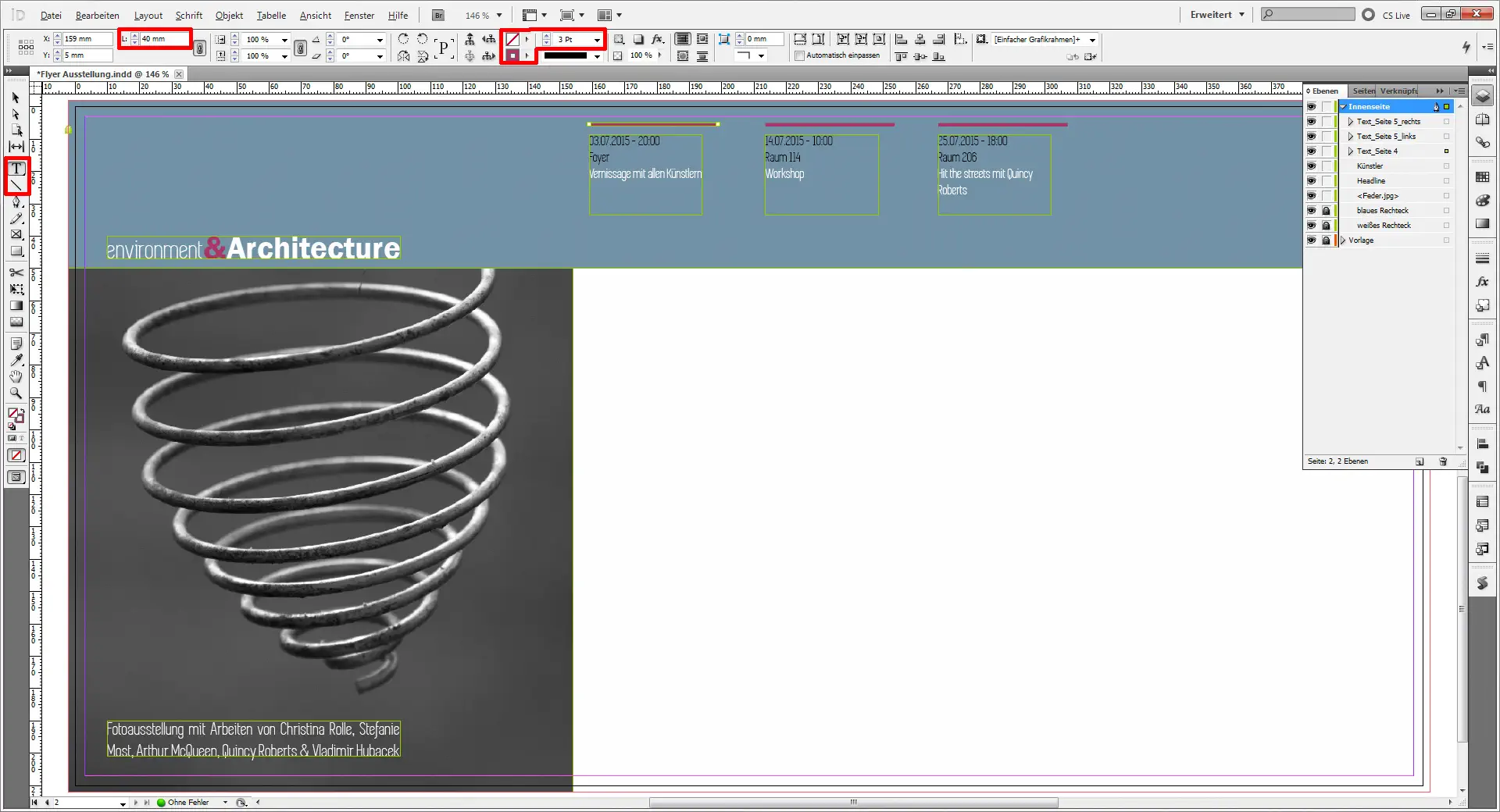 Flyer für eine Austellung 20