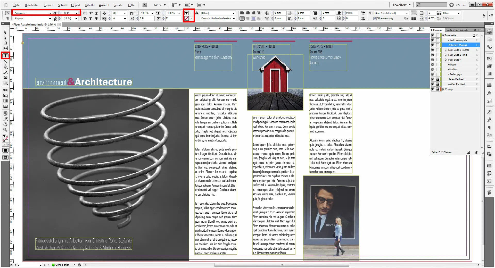 Flyer für eine Austellung 22