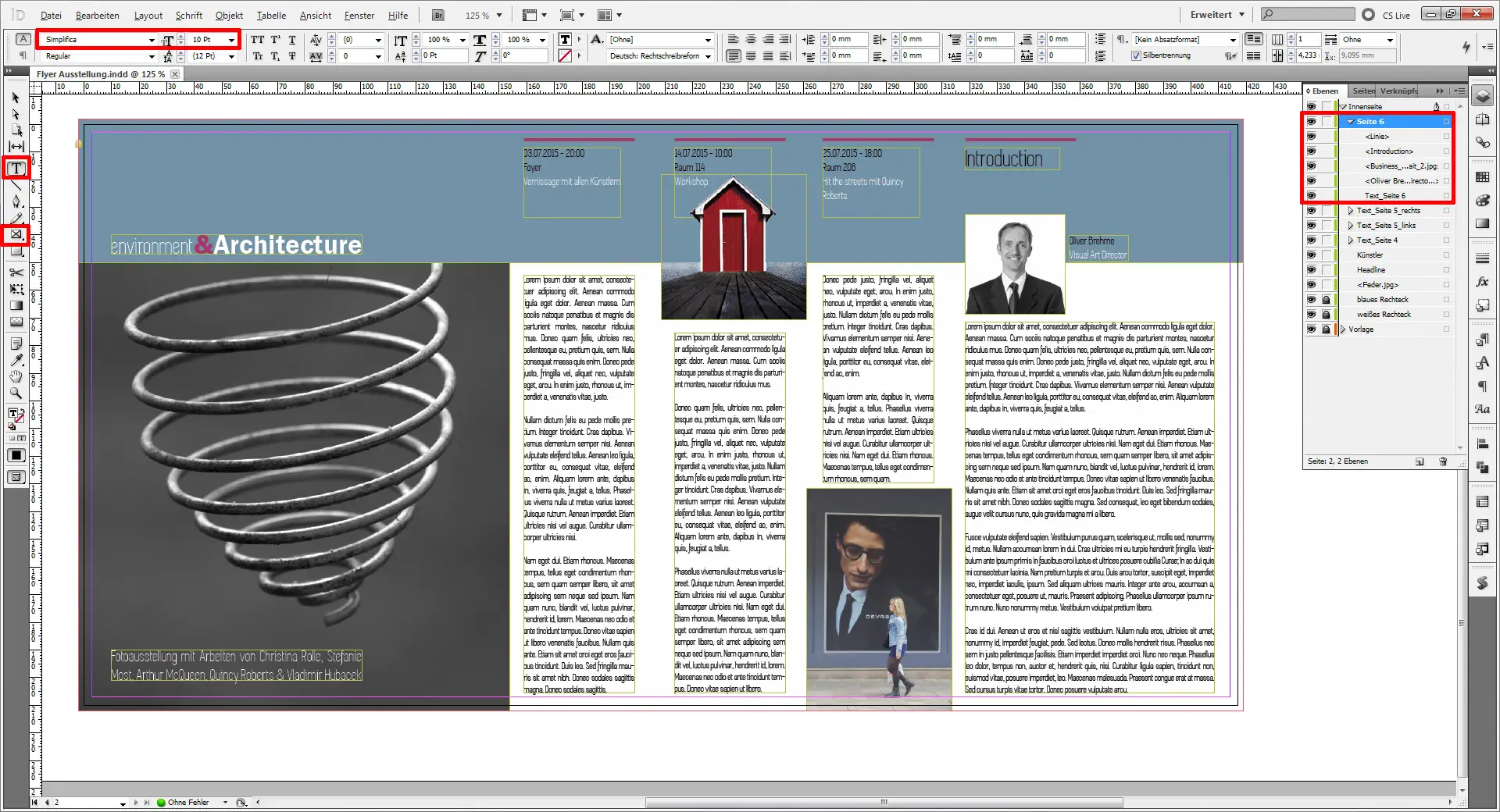 Flyer für eine Austellung 23