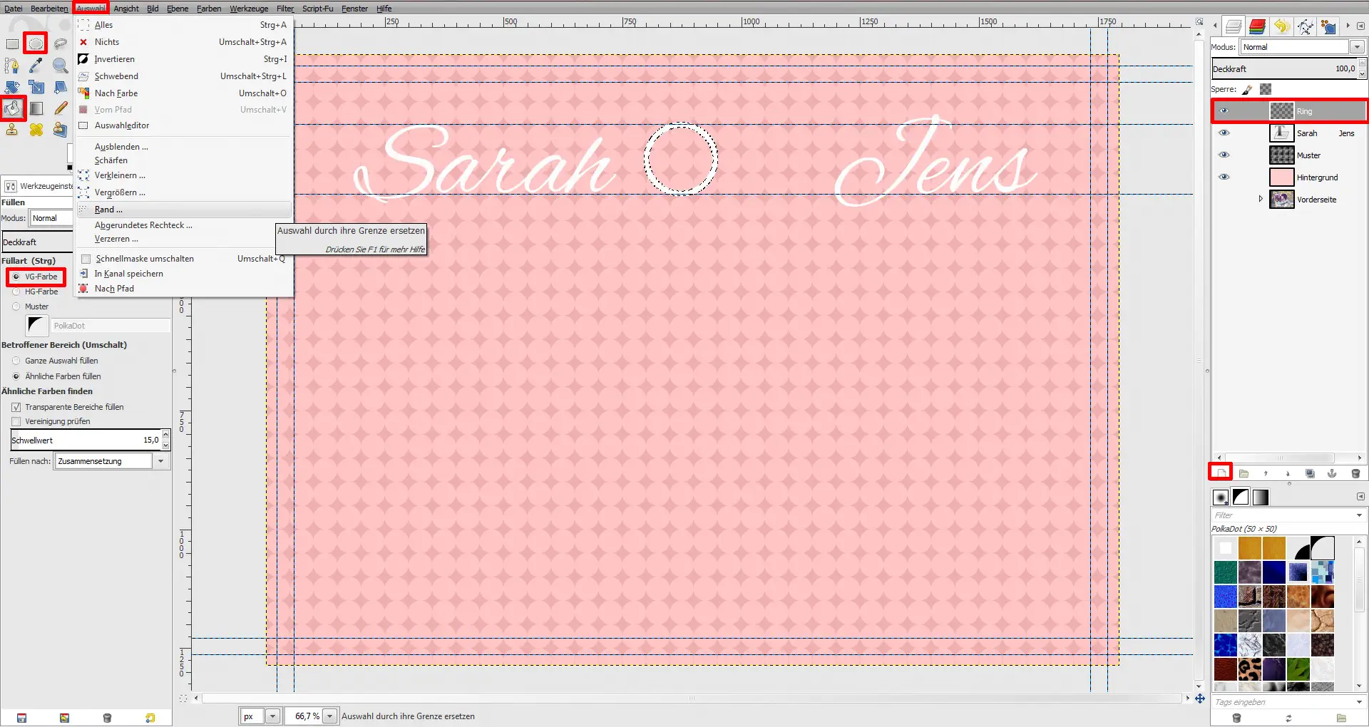 GIMP Einladung Tutorial Step 12 GIMP Einladung Tutorial Step 12