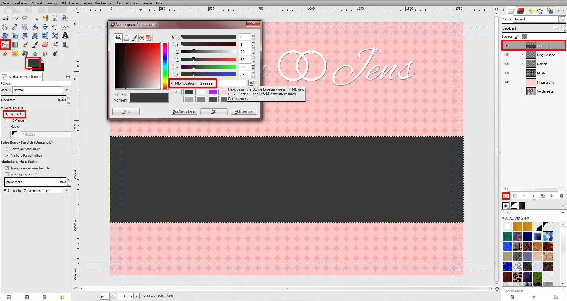 GIMP Einladung Tutorial Step 15 GIMP Einladung Tutorial Step 15