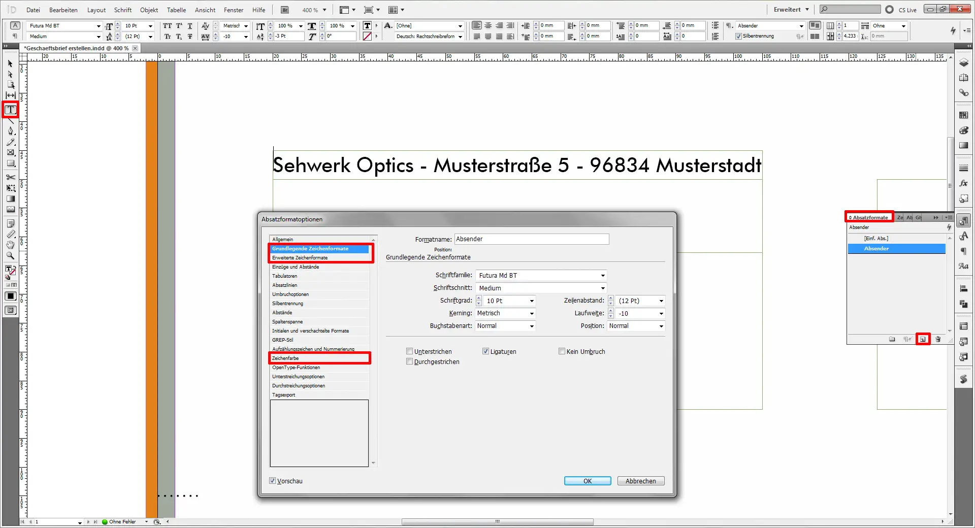 Geschaeftsbrief erstellen 03 Geschaeftsbrief erstellen 03