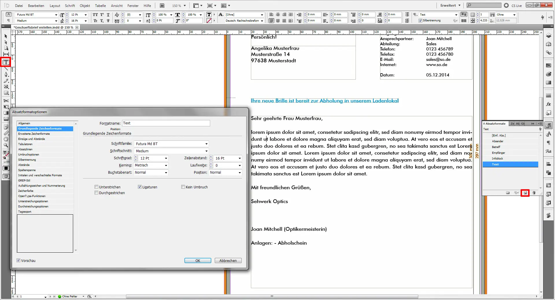 Geschaeftsbrief erstellen 07 Geschaeftsbrief erstellen 07
