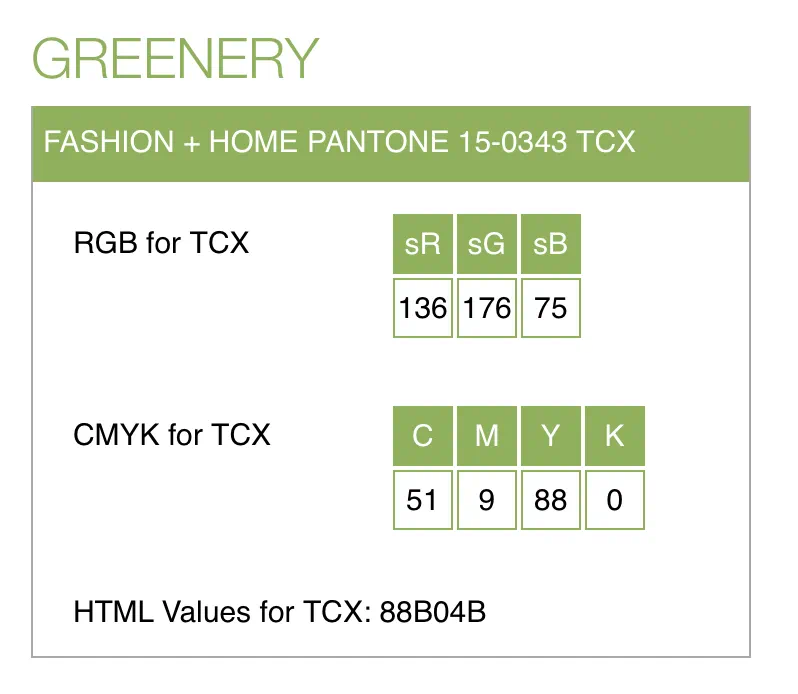 Greenery Pantone Farbe 2017 02 Greenery Pantone Farbe 2017 02