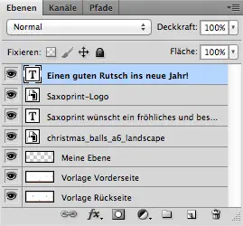 Grusskarte Vorlage Ebenen Fertig step 9