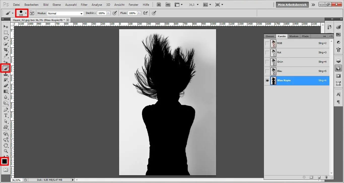 Haare freistellen in Photoshop (6)
