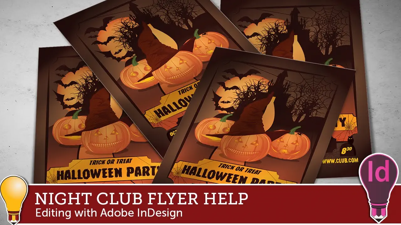 Halloween Flyer Template Tutorial Adobe InDesign