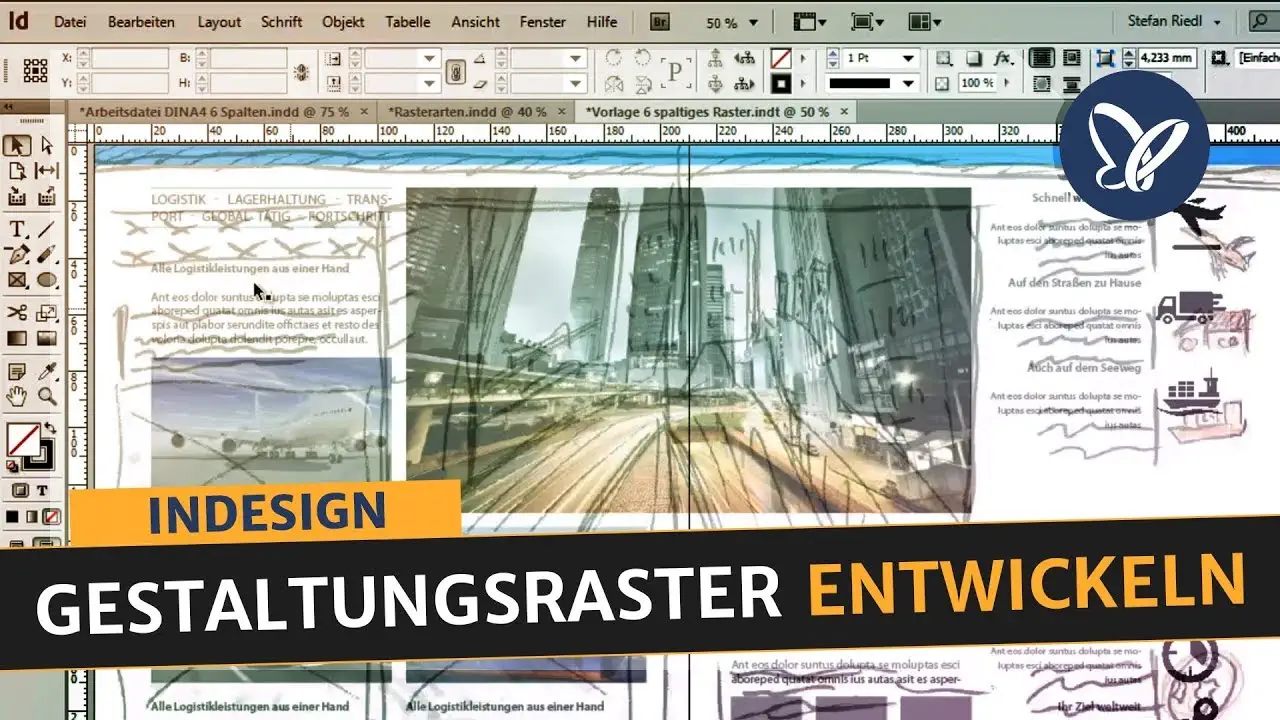 InDesign Tutorial  Gestaltungsraster entwickeln Satzspiegel aufbauen Folder erstellen