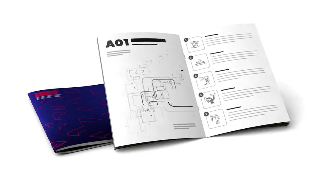 Artikel Bedienungsanleitungen mit Klammerheftung