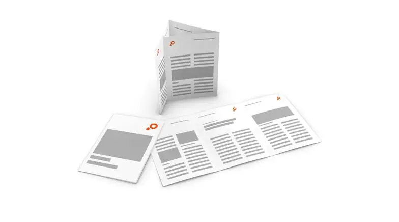 1.000 Wickelfalz Flyer DIN A4 glanz