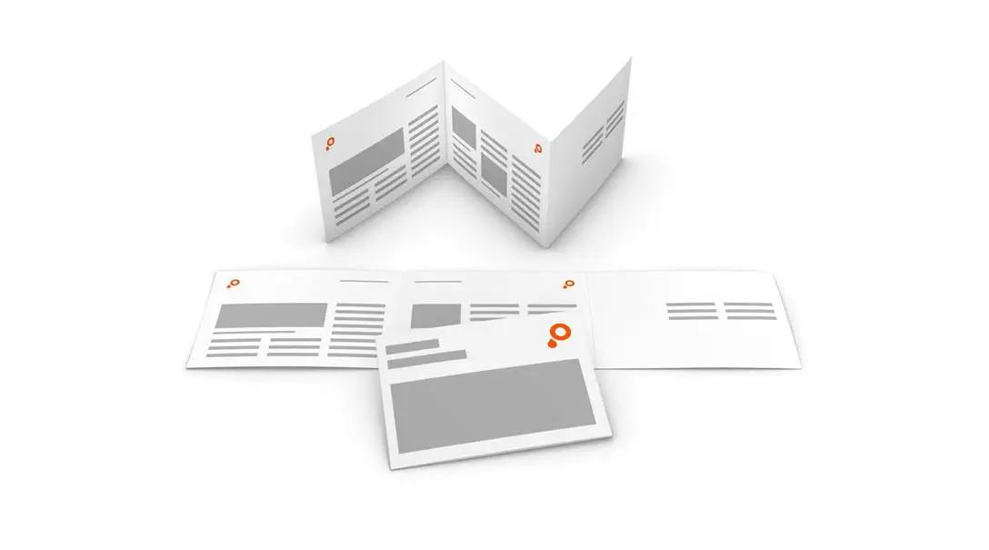 Artikel Leporellofalz-Flyer im Querformat